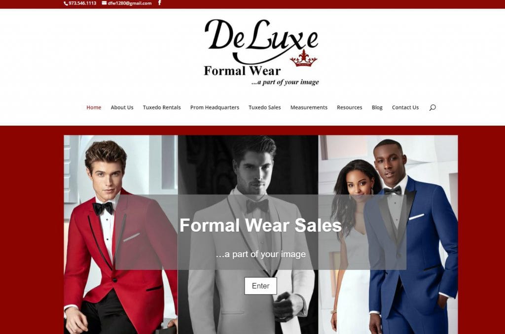 New Website Launched for Local Tuxedo Shop 