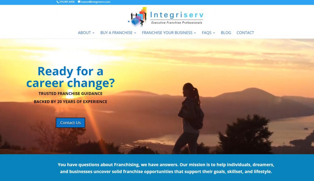 New Website for Franchise Broker 